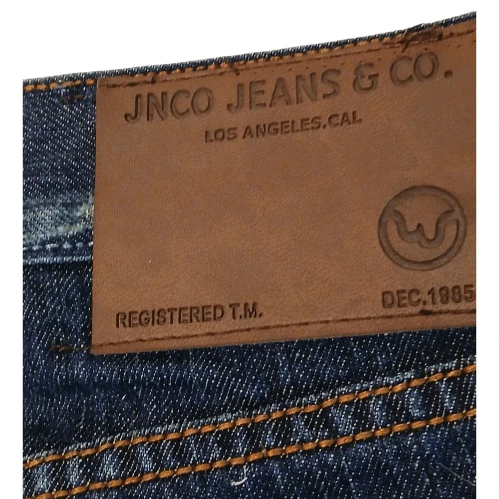 JNCO Jeans Mens 100%‎ Cotton Straight Leg Dark Wash Vintage Denim Size 30x32